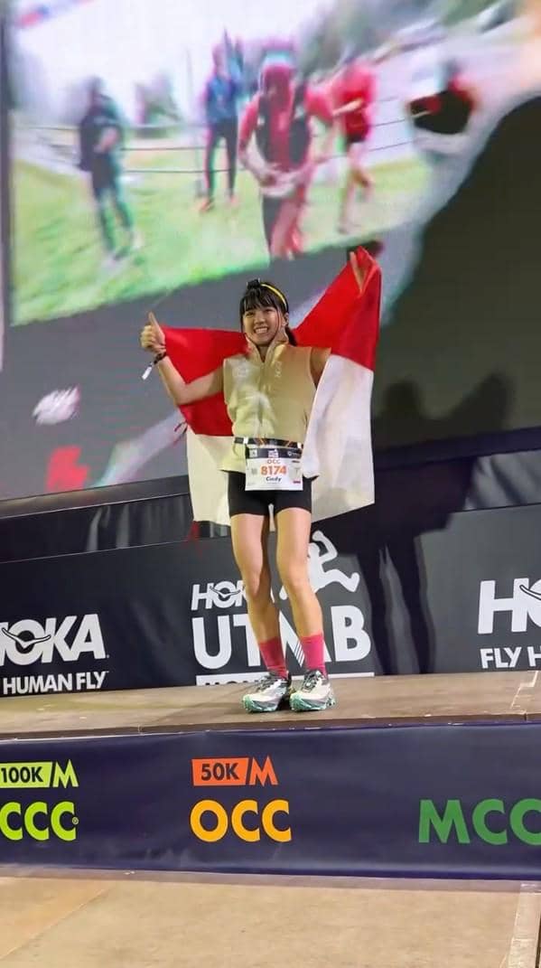 Cindy Gulla berpartisipasi dalam ultra trail run di Mont-Blanc, ajang lari lintas alam pegunungan yang menantang.