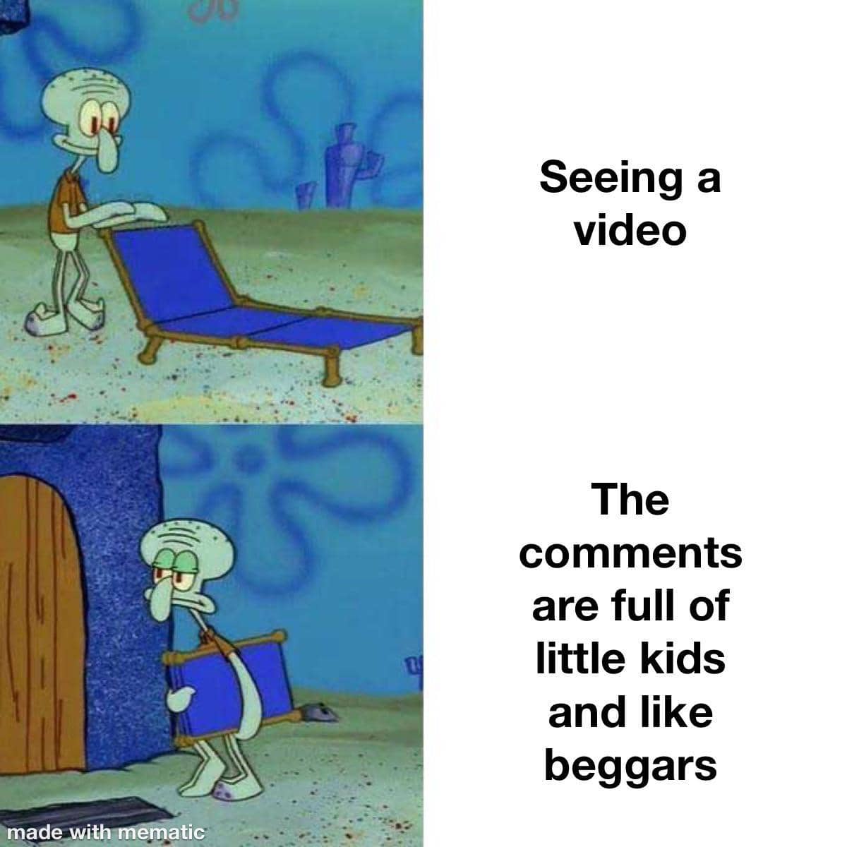 meme SpongeBob tentang momen paling dibenci
