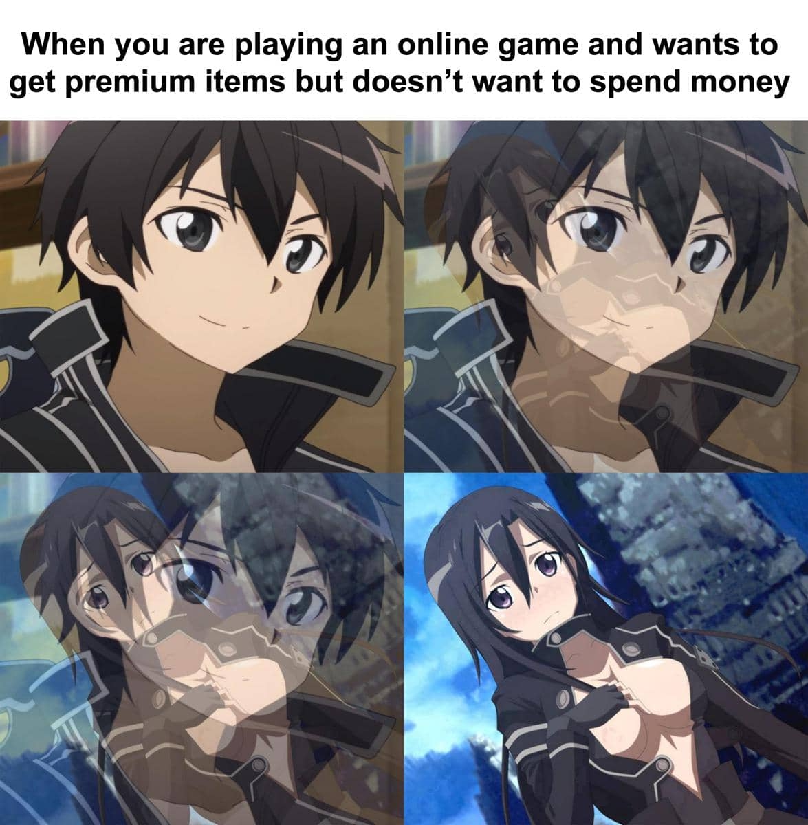 meme anime tentang online game