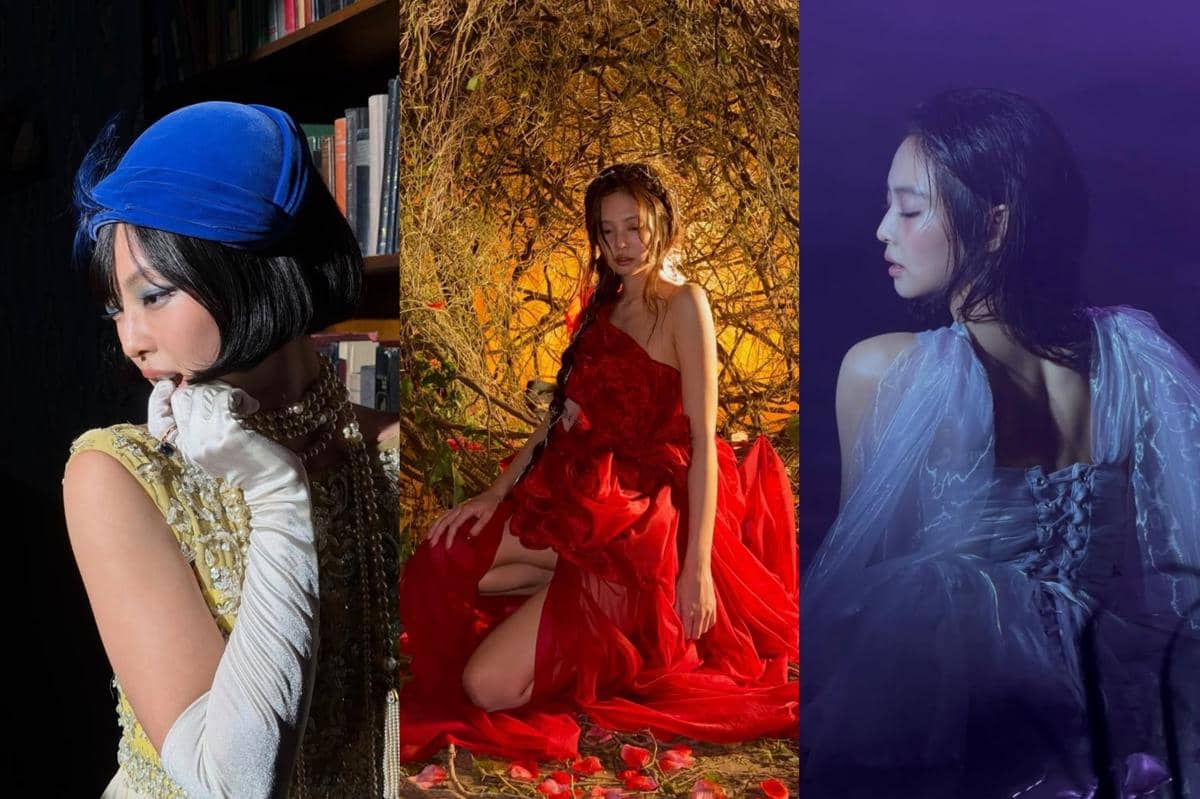 4 Inspirasi Dress dan Makeup Jennie di MV Fallen Angel, Artistik!