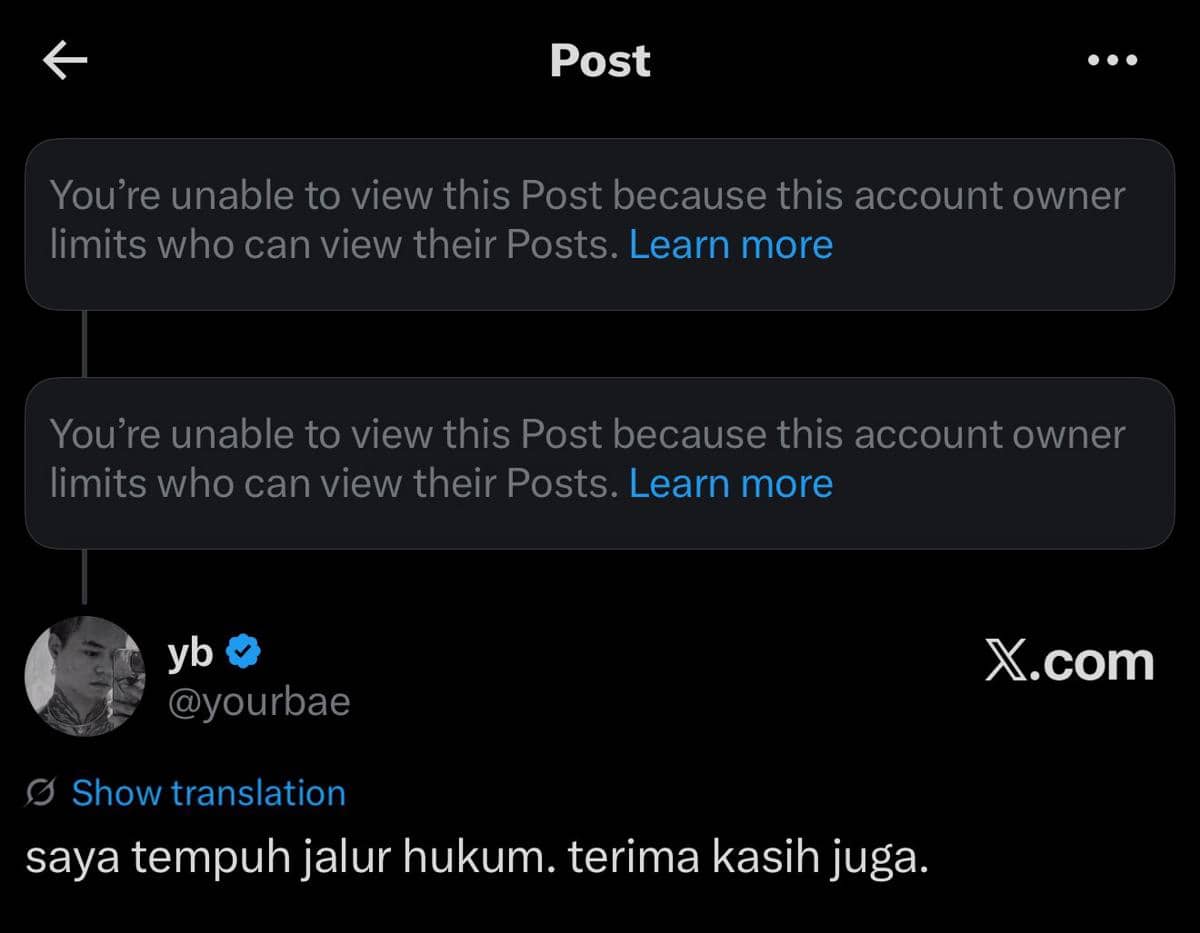 cuitan Reza Arap di X