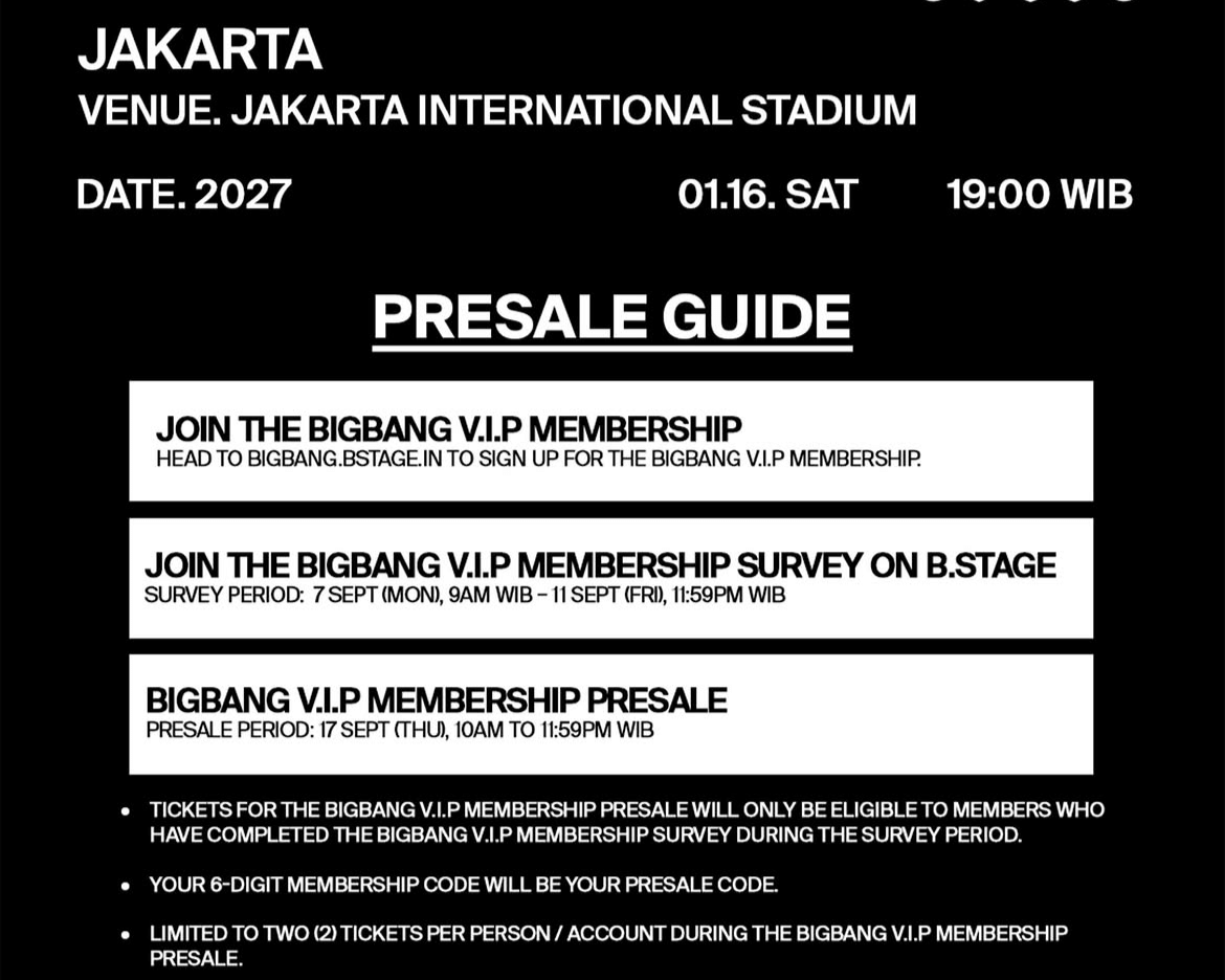 Cara daftar BIGBANG V.I.P membership
