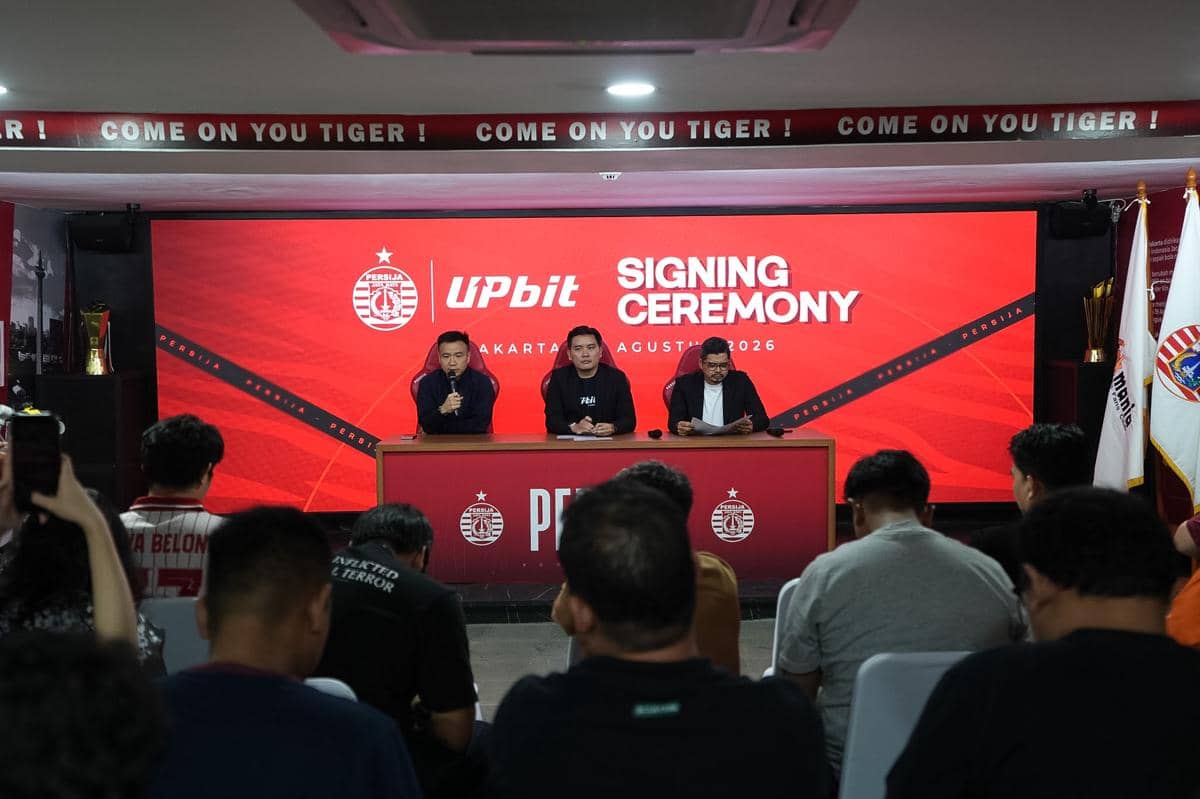 Persija dan Upbit mengumumkan kerja sama resmi sebagai mitra untuk kompetisi musim 2026/27 dalam dokumentasi klub.