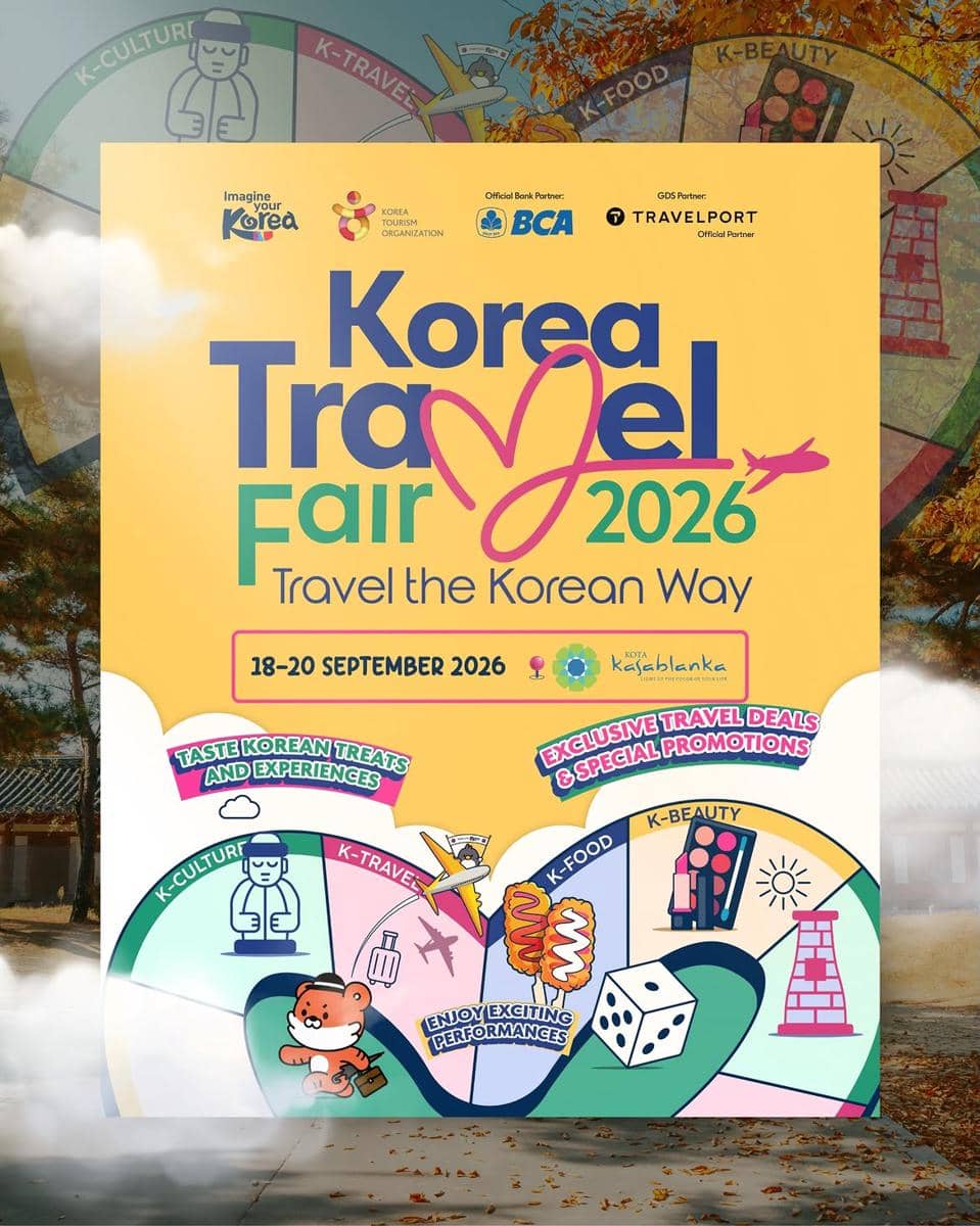 Materi promosi Korea Travel Fair 2026 yang diunggah melalui akun Instagram KTOID untuk informasi acara wisata.