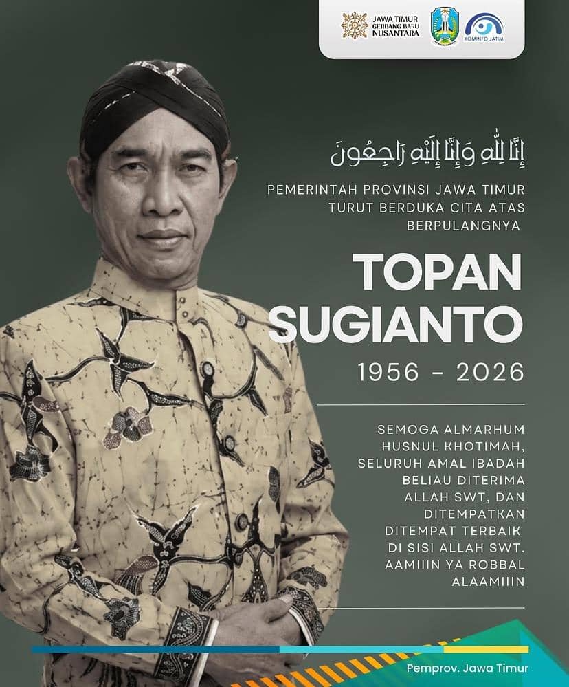 Potret Topan Srimulat dalam dokumentasi yang diunggah melalui akun Instagram Pemerintah Provinsi Jawa Timur.