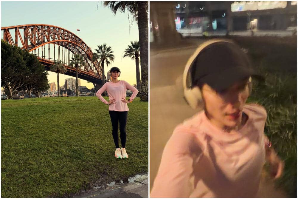 Ussy Sulistiawaty Asyik Lari Sore di Tepi Sydney Harbour, Bersemangat!