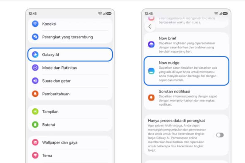 Galaxy S26 FE membawa fitur Now Nudge