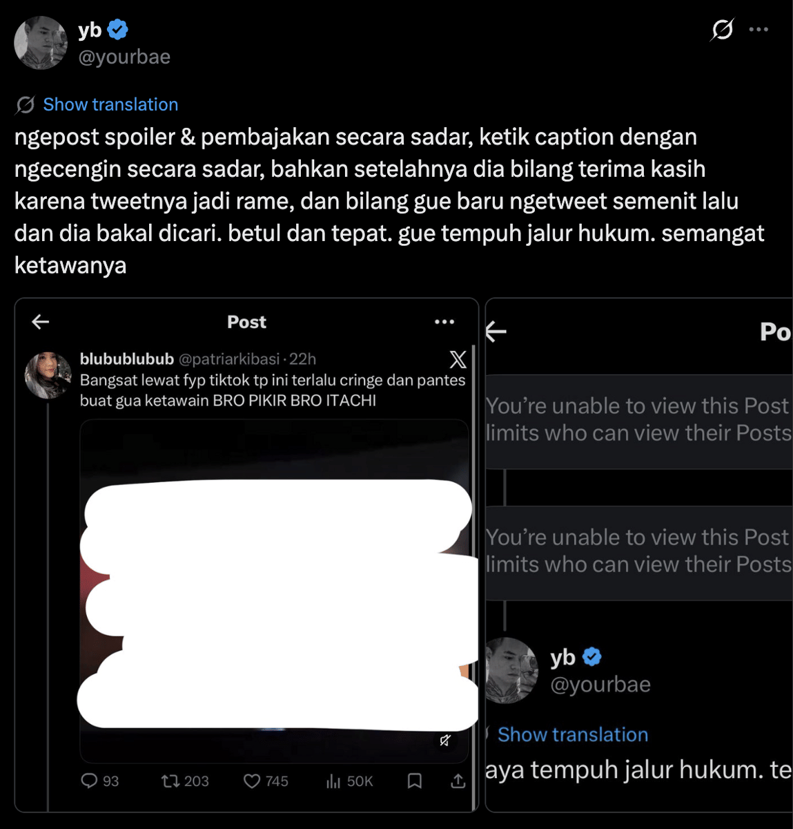 cuitan Reza Arap di X
