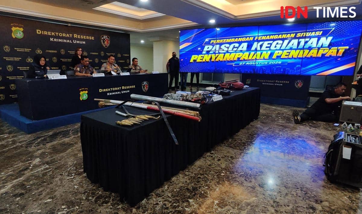 Polda Metro Tetapkan 48 Tersangka Ricuh Demo DPR, Rusak Fasum-Bawa Senjata Tajam