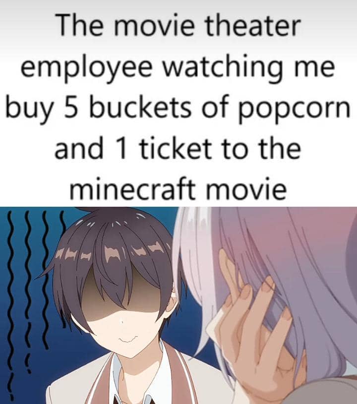 meme anime tentang popcorn