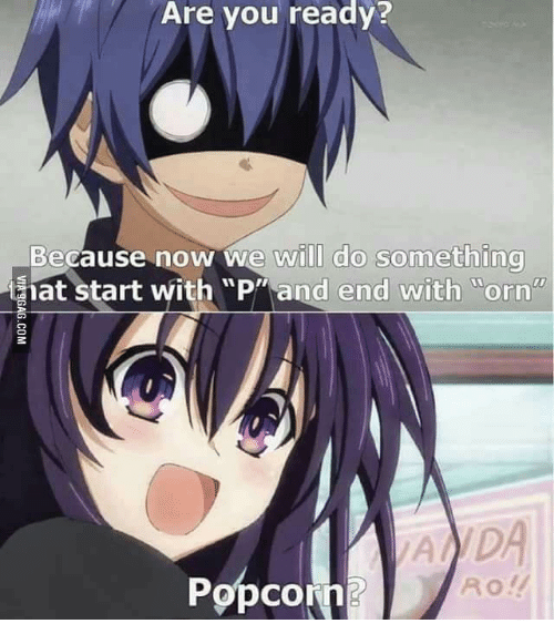 meme anime tentang popcorn