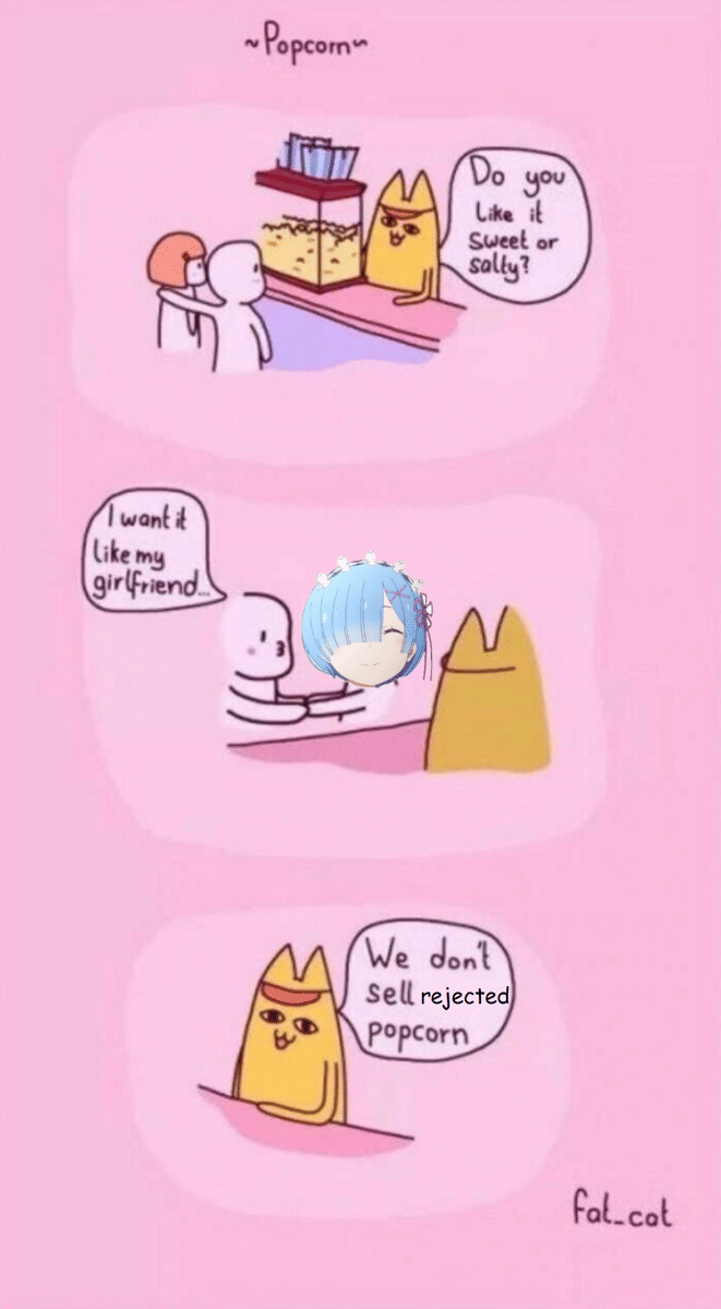 meme anime tentang popcorn