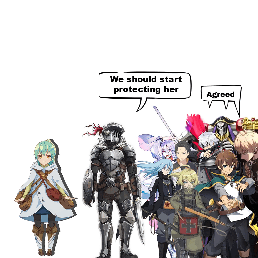 Meme bergaya anime bertema melindungi sesuatu, dengan karakter yang menyampaikan nuansa protektif dan emosional.