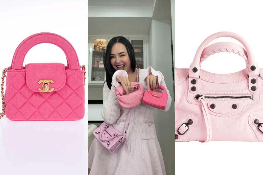 Koleksi Tas Branded Mini Terbaru Amanda Manopo, Serba Pink!