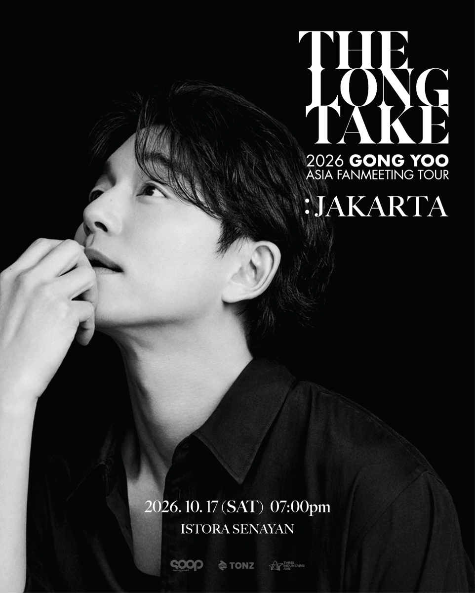Poster resmi fan meeting Gong Yoo di Jakarta 2026 (dok. Three Mountains Ave)