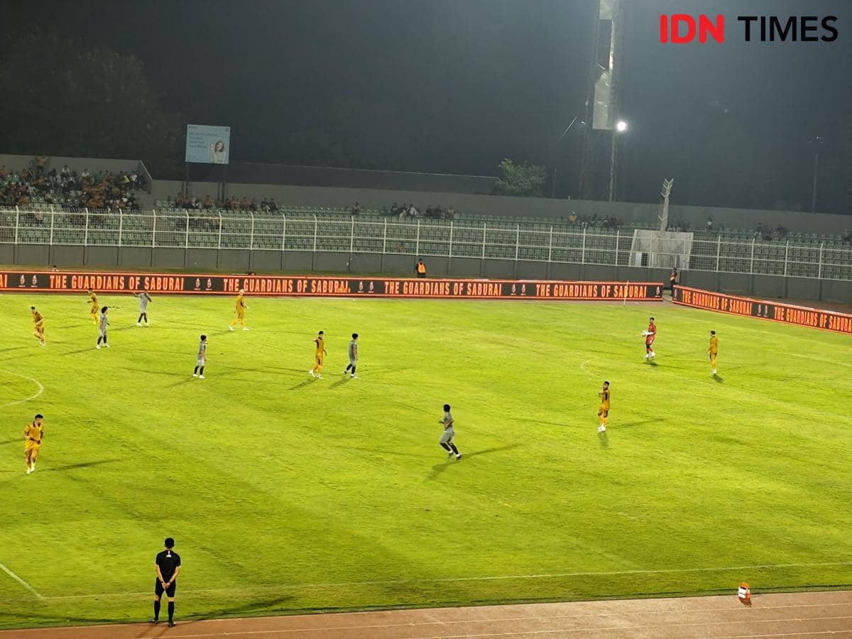 Pertandingan Bhayangkara Presisi Lampung FC melawan Persikad Depok berlangsung di Stadion Sumpah Pemuda.