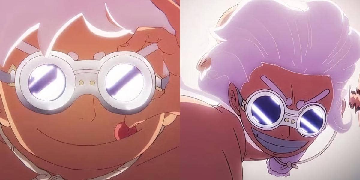 Luffy memunculkan kacamata