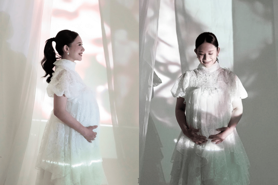 gaya istri Rio Haryanto saat maternity shoot (instagram.com/theleonardi)