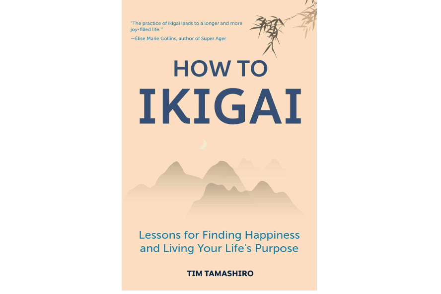 Sampul buku How to Ikigai yang ditampilkan pada halaman Amazon.com, dengan judul buku terlihat jelas di bagian depan.