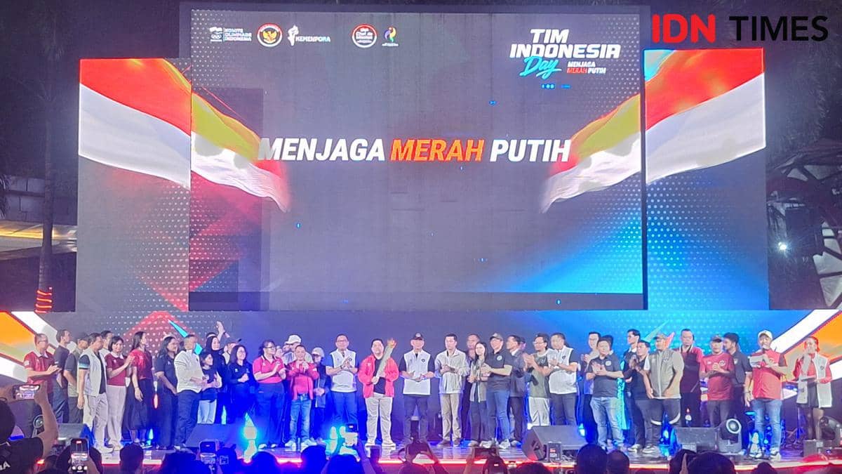 Tim Indonesia Day yang digelar di Lippo Mal Kemang, Jakarta, Sabtu (29/8/2026) (IDN Times / Satria Permana)