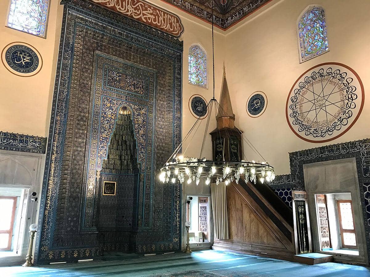 Mihrab dari Masjid Hijau di Bursa, Turki.