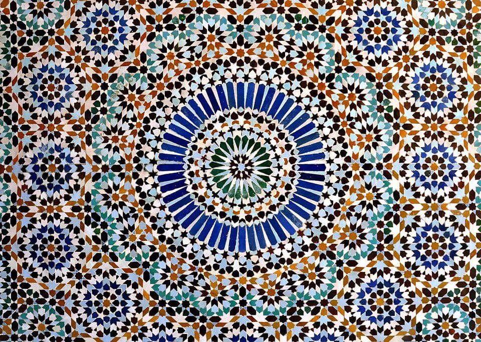 potret mosaik di dalam Masjid Agung Paris