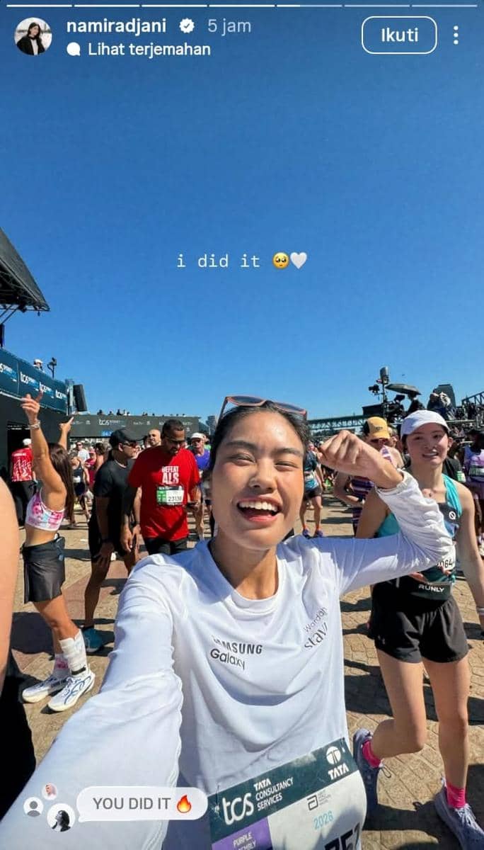 Namira Adjani ikut Sydney Marathon 2026