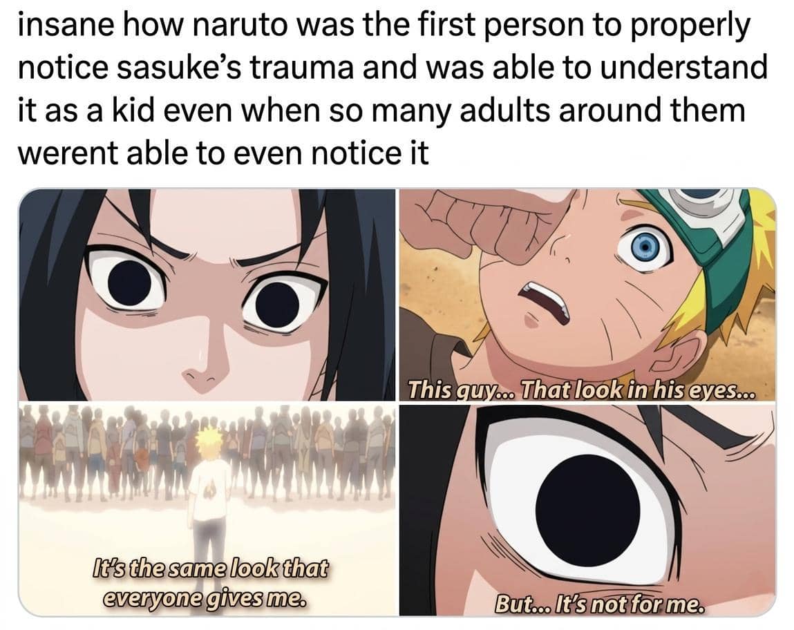 meme Naruto tentang trauma