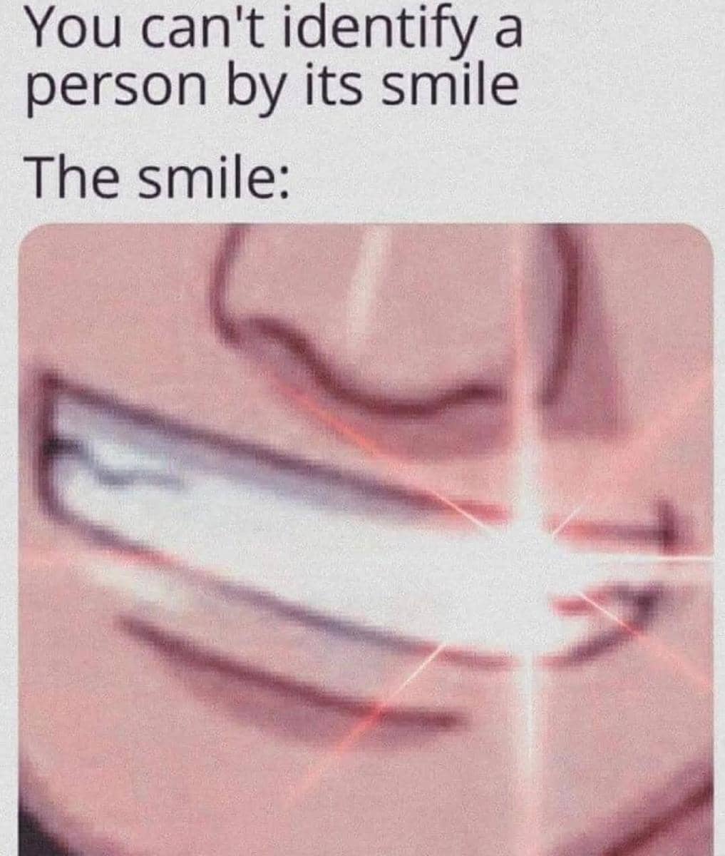 meme Naruto tentang tersenyum