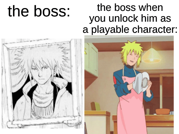 meme Naruto tentang bos