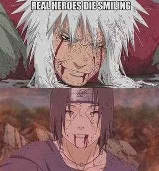meme Naruto tentang tersenyum