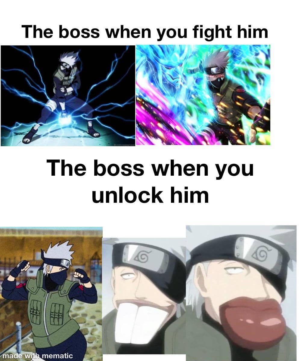 meme Naruto tentang bos
