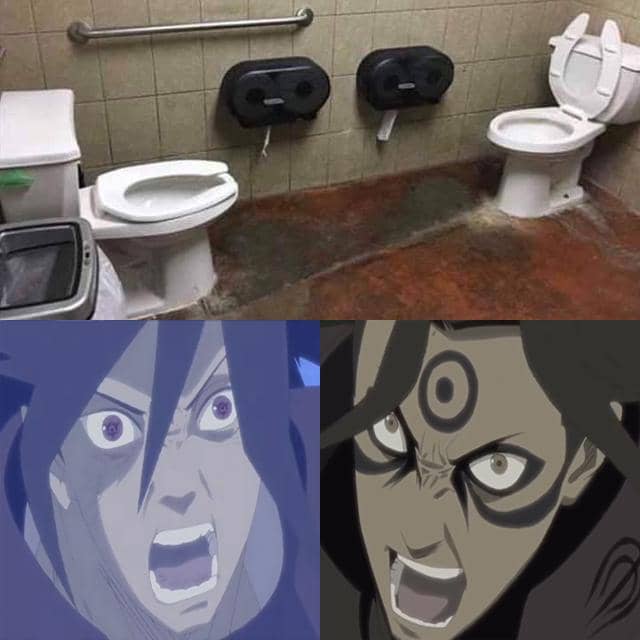 meme Naruto tentang toilet
