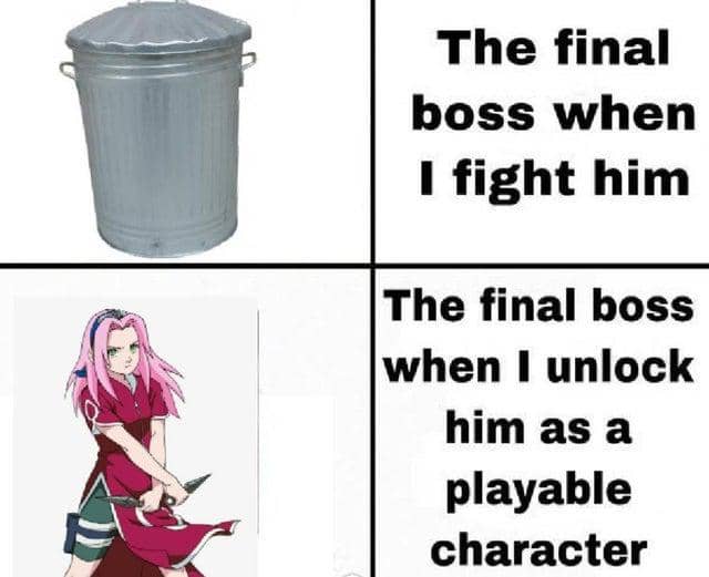meme Naruto tentang bos