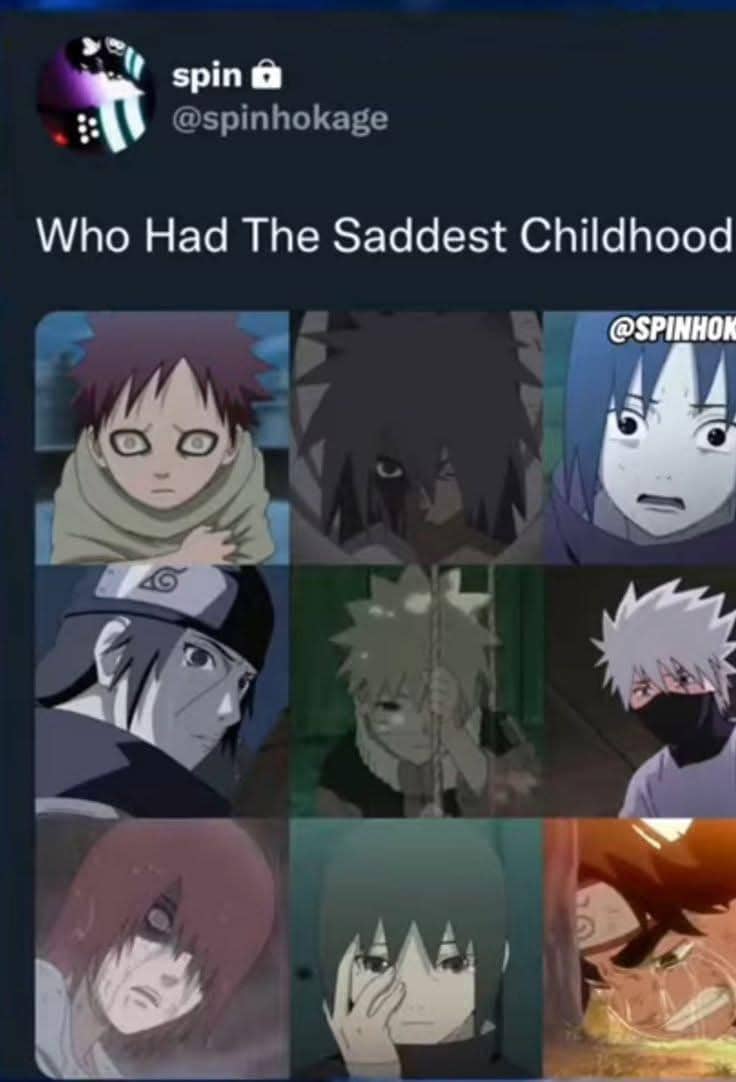 meme Naruto tentang masa kecil