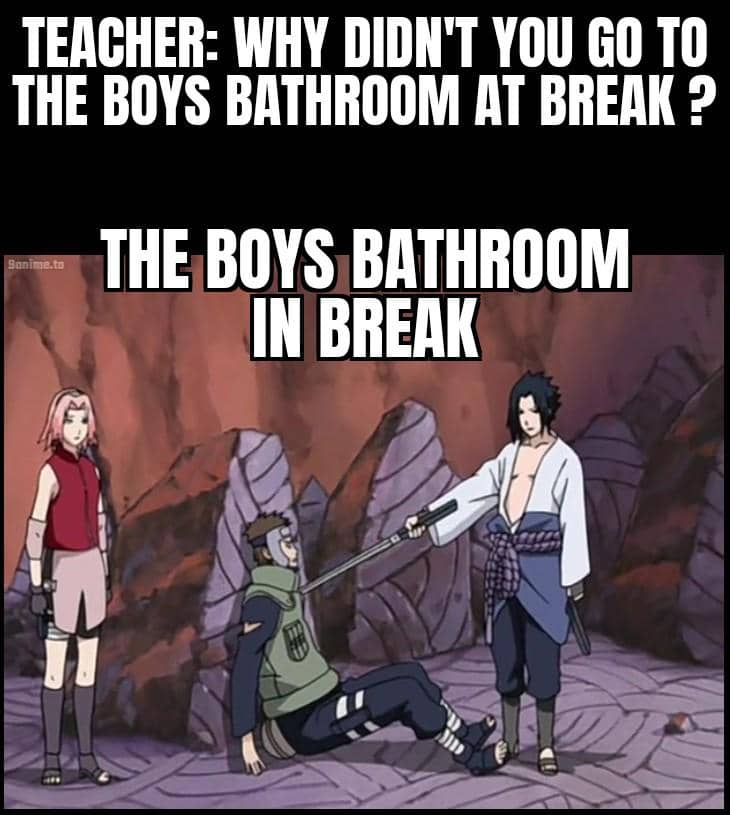 meme Naruto tentang toilet