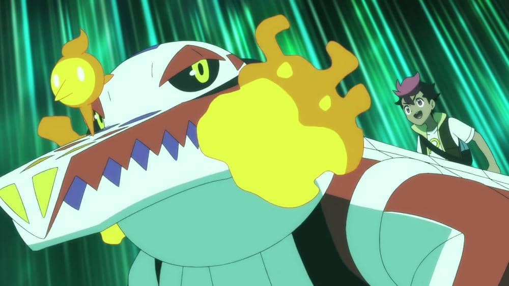 Cuplikan adegan Pokémon Horizons Season 3: Rising Hope Part 4 sebagai materi promosi dari Netflix.