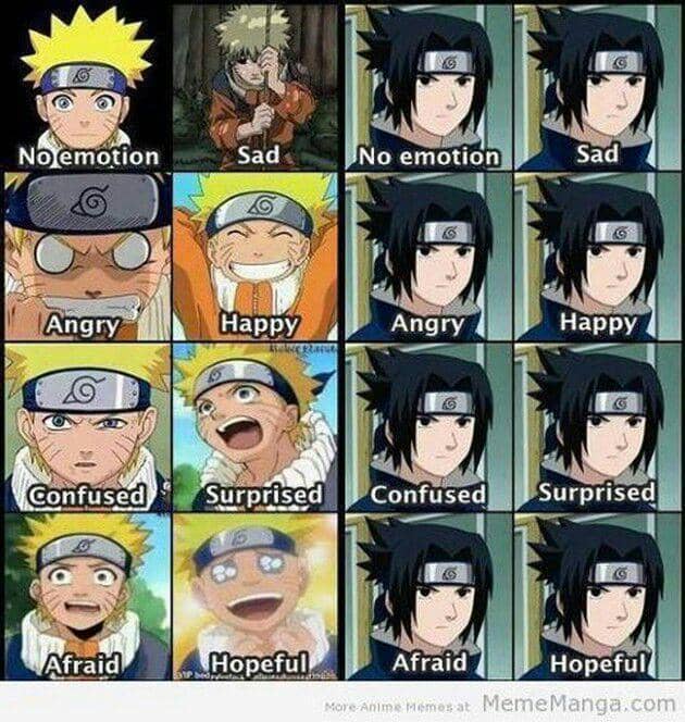 meme Naruto tentang tersenyum