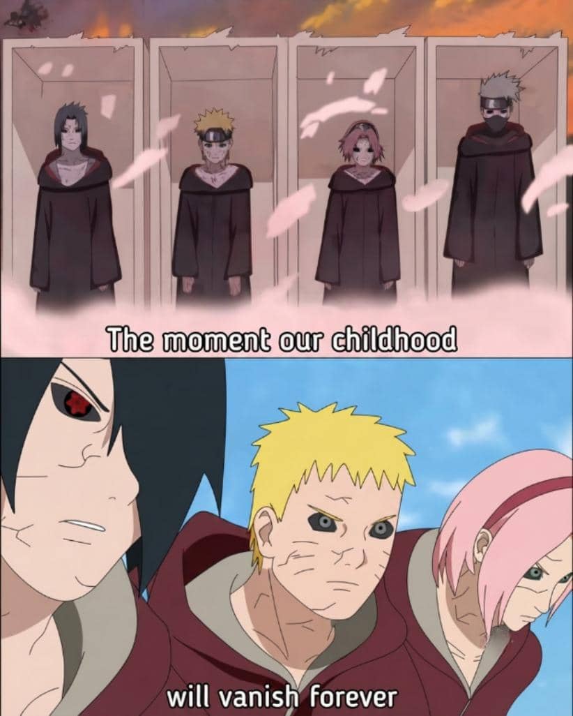 meme Naruto tentang masa kecil
