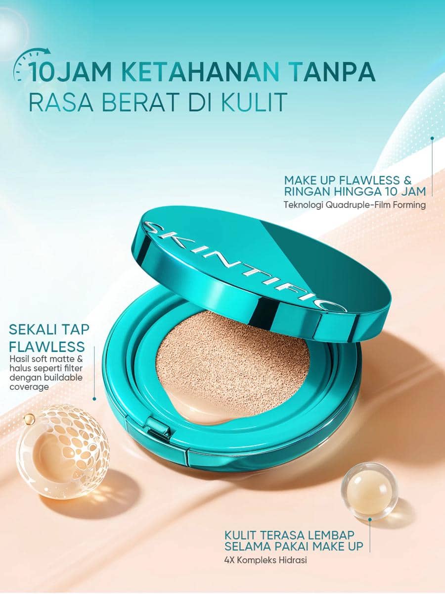 Skintific Perfect Stay Serum Matte Sunscreen Cushion.