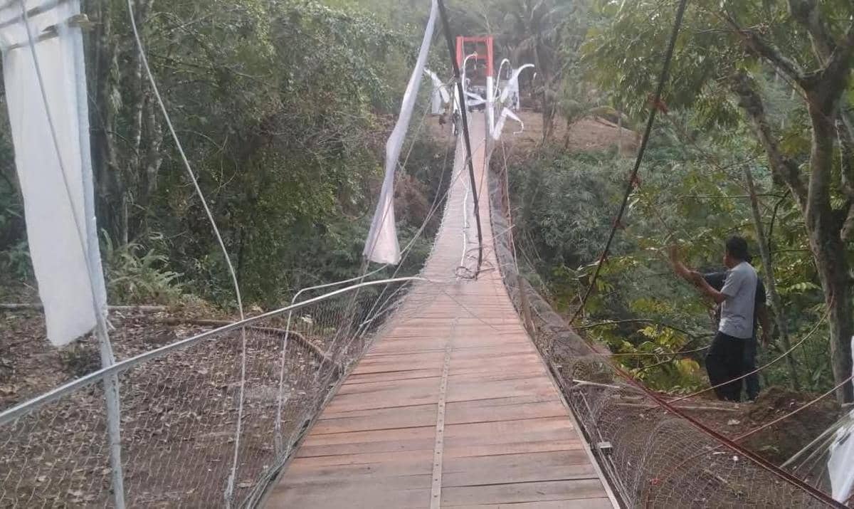 Pongpet, TNI AD, jembatan gantung