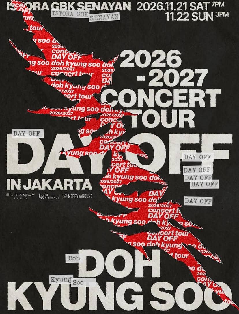 Poster informasi kategori dan harga tiket konser D.O. EXO di Jakarta pada 2026 dari akun Instagram litxperience.id.