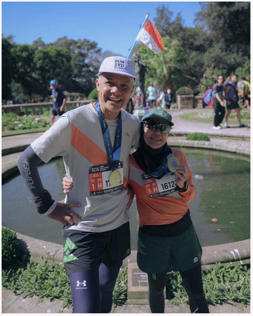 Gaya Public Figure di Sydney Marathon (instagram.com/ganjar_pranowo)