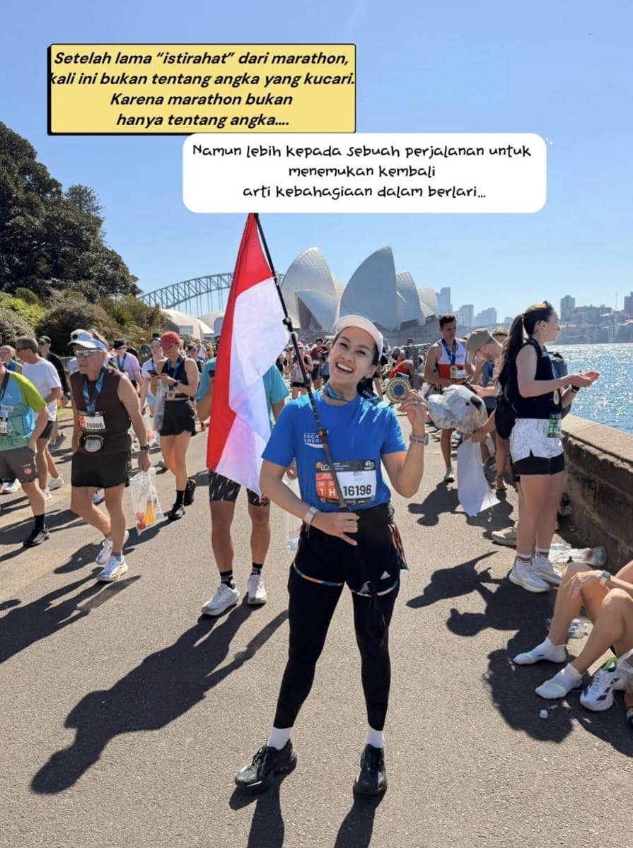 Gaya Public Figure di Sydney Marathon (instagram.com/melanieputria)