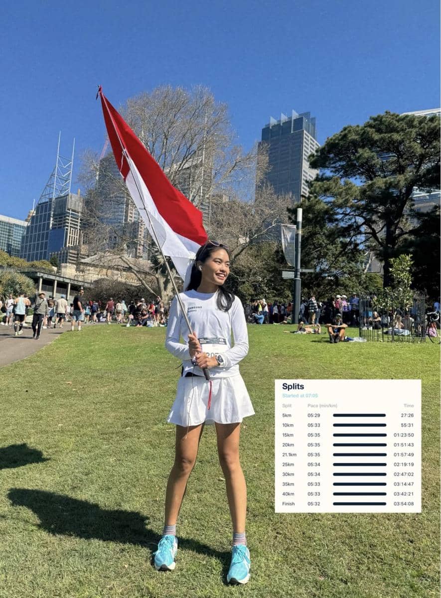 Gaya Public Figure di Sydney Marathon (instagram.com/namiradjani)