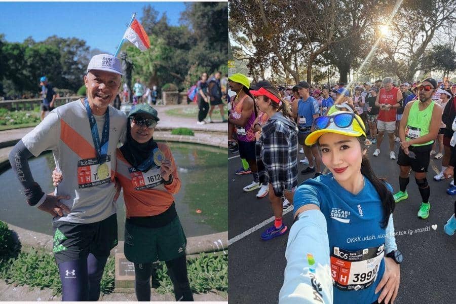 Gaya Public Figure di Sydney Marathon, Ada Atikoh Ganjar hingga Nirina