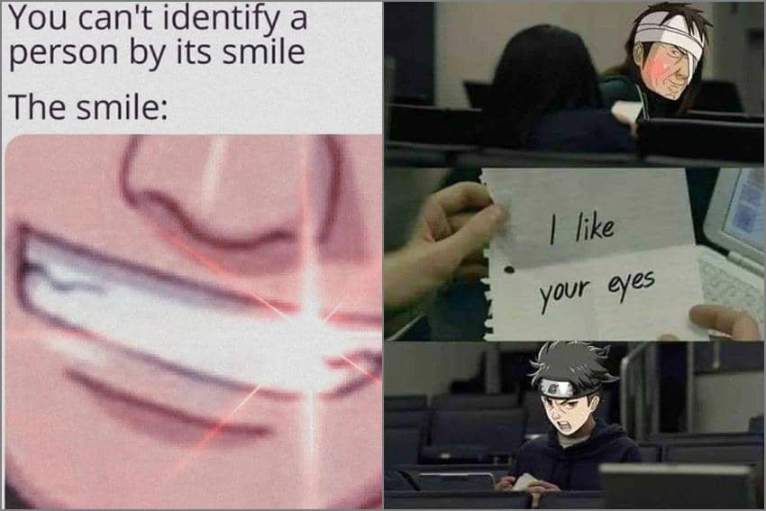 8 Meme Naruto tentang Tersenyum, Senyuman Guy Terlalu Bersinar