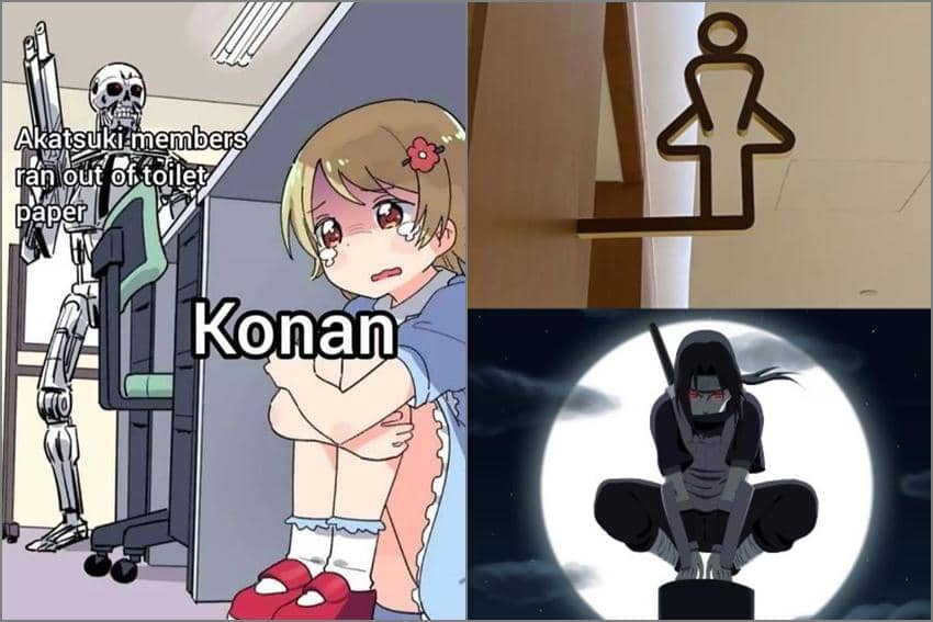 8 Meme Naruto tentang Toilet, Konan kok Dicari Mulu?