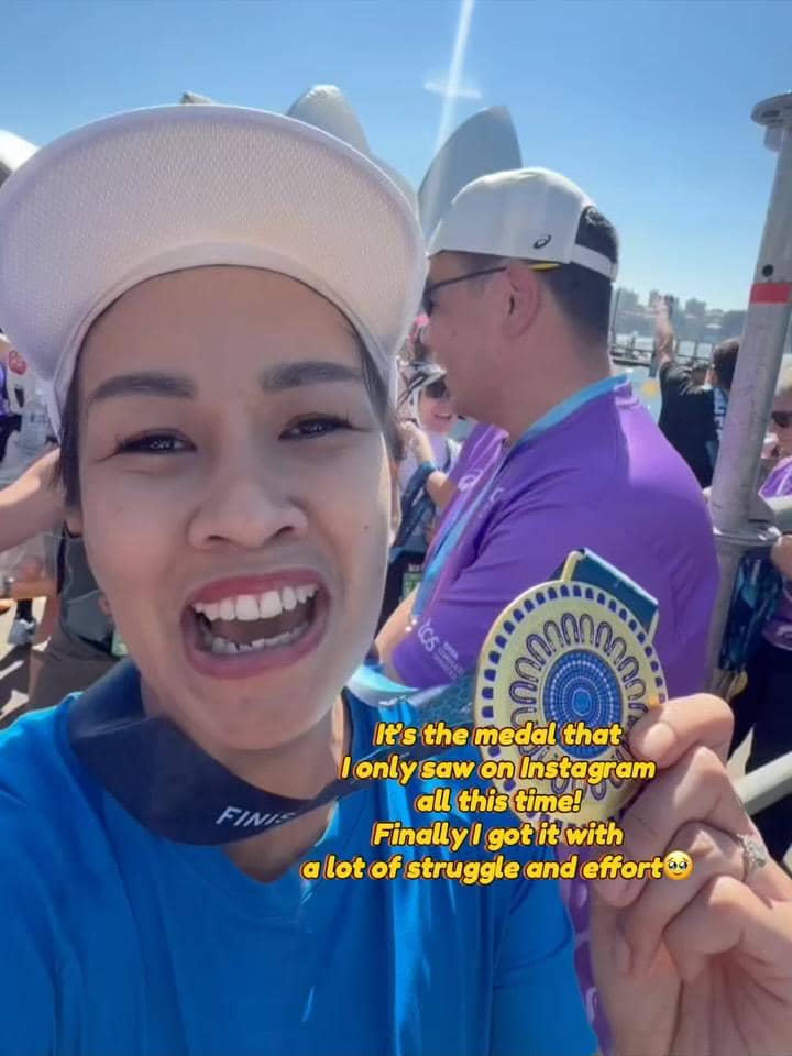 Melanie Putria finish Sydney Marathon 2026 dan raih 7th WMM star