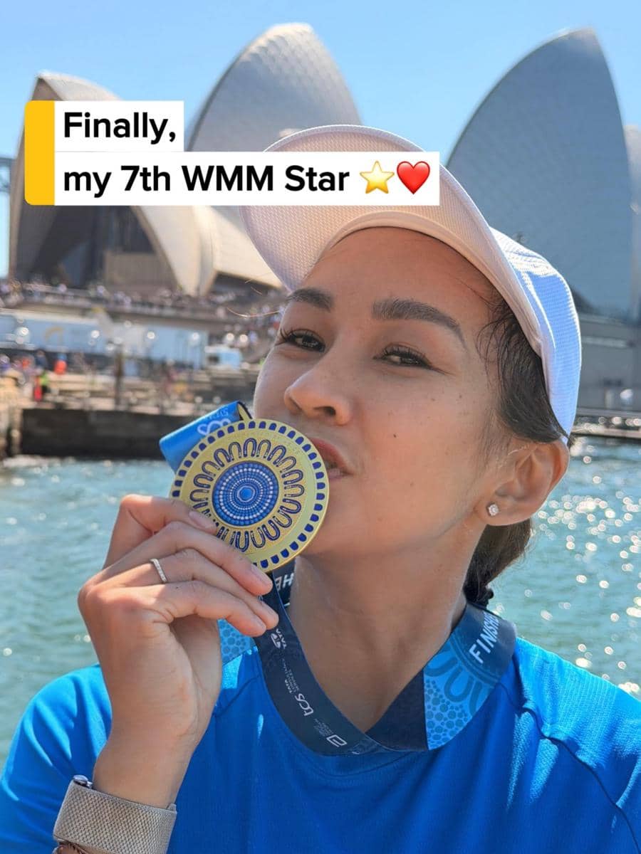 Melanie Putria finish Sydney Marathon 2026 dan raih 7th WMM star
